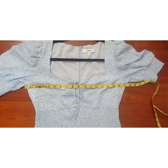 Likely Blue Floral Dress Size 6 - Picture 14 of 14